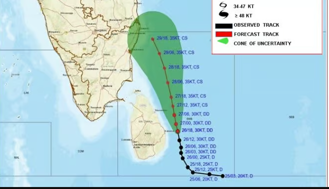 කාලගුණයෙන් අනතුරු ඇඟවීමක්: සුළිකුණාටුවක් සමඟ මිලිමීටර් 200 ඉක්මවූ තද වැසි