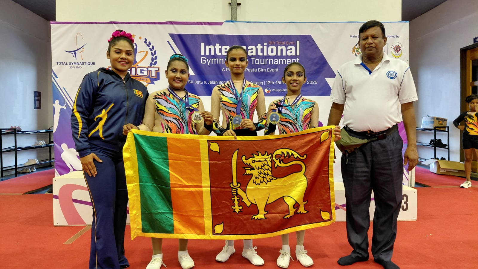 ශ්‍රී ලාංකික ජිම්නාස්ටික් ක්‍රීඩිකාවන්ට මැලේසියාවේදී ලෝකඩ පදක්කමක්