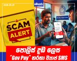 පොලිස් දඩ ලෙස “Gov Pay” හරහා ව්යාජ SMS