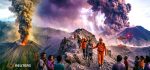 ඉන්දුනීසියාවේ Dukono ගිනිකන්දේ කඳු නගින්නන් පිරිසක් කොටුවෙයි